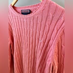 Vineyard Vines Pink Cable Knit Sweater
